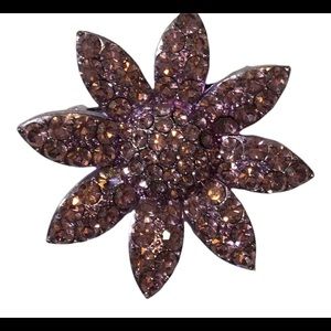 Vintage brooch pink bling pin